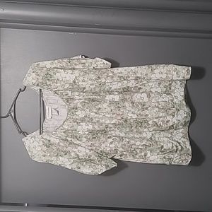 Green and Brown Cap Sleeve Tee